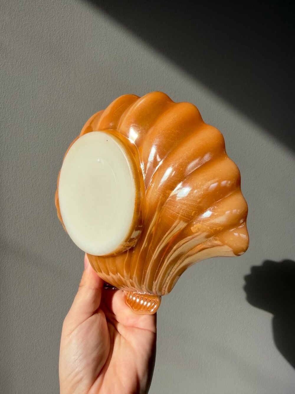 3/$30 🌟 Vintage Orange Fire King Lustreware Shell Dish - Picture 6 of 9